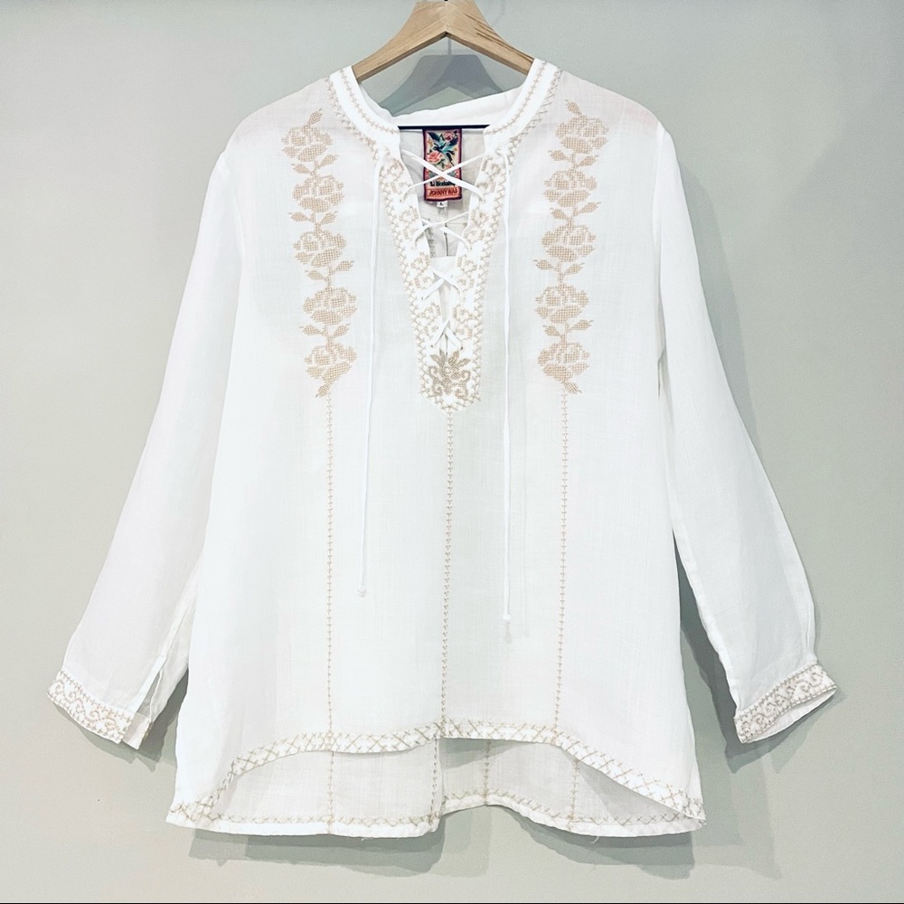Embroidered White Blouse